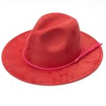 Wholesale Classic Tissue Rope Band Wide Brim Felt Hat Formal Dress Suede Fedora Hat for Women Men - Image 10