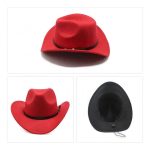 Custom Hot Sale New Fashion High Quality With Belt Hat Vintage Multi Colors Felt Cowboy Hats Women Man - Image 5