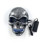 Wholesale Skull Full Face Mask Halloween Cosplay Horror Luminous LED Mask 10 Single Color for Choice Party Glow Mask - Image 6
