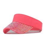 Fashion Bedazzled Bling Visor Cap Hat Adults Embellished With Rhinestone for Outdoor Sports Travel Fishing Daily Use - Image 9