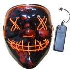 G-60 El Wire Rave LED Mask Light up Guy Fawkes Anonymous V for Vendetta Mask - Image 6