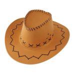 Factory  Unisex Vintage PU Leather Mexican Cowboy Party Hat and Stylish Parties Sunscreen Sun Hathat Western Cowboy Hat - Image 6