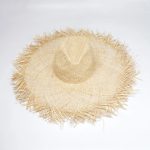 Stock Women Raffia Straw Hat Large Wide Rough Brim Floppy Straw Hat Beach Summer Sun Visor Hat - Image 7