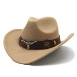 Wholesale Luxury Wide Brim Plain Distressed Designer Felt Western Jazz Men Wool Felt Cowboy Hat With Custom logo - Image 11