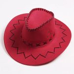 Faux Suede Cowboy Hat Leather Suedette Large Wide Brim Mexico Sombreros Travel Hiking Hunting Surf Hat Cap - Image 6