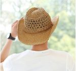 Stock Men's Paper Straw Hat American Western Texas Cowboy Hat Breathable Shapable Brim Panama Hat Mexico Sombreros - Image 3