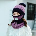 Fashion Outdoor Activities Women 3 in 1 Winter Hat New  Warm Fleece Lined Beanie Hat with Scarf and Mask Set - Image 8