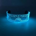 Glowing LED Neon Cyberpunk Acrylic Glasses Cool Fashionable Club Props for Bar Parties Luminous Light Party Novelties