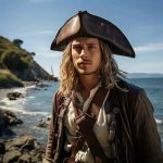 Party Stock Cosplay Pirate  Halloween Festival Costume  Leather Captain Caribbean Hat - Image 2