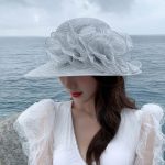 Fancy in Formal Fashion Stain Women Ladies Female Church Good Quality Sinamay Wedding Hats - Image 2