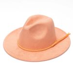 Wholesale Classic Tissue Rope Band Wide Brim Felt Hat Formal Dress Suede Fedora Hat for Women Men - Image 20