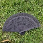 Wooden Hand Held Folding Fan  Multicolor Vintage Bamboo Hollow Carved Handheld Fans for Wedding Party Birthday Gift - Image 5
