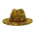 High Quality Bulk Sale Custom Wide Brim Leopard Felt Fedora Hat Cheetah Print - Image 31