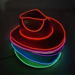 Wholesale Colorful Holographic Neno Led Light up Cowboy Hat Adult Halloween Christmas Party bar Cosplay Costume Cowgirl Hat - Image 5
