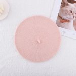 Women Girl French Artist Warm Wool Beanie Hat Cap Vintage Plain Beret Hats Solid Color Elegant Lady Winter Caps - Image 3