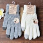 Women Men Warm Winter Touch Screen Gloves Stretch Knit Mittens Wool Full Finger Guantes Female Crochet Glove - Image 3