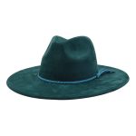 Wholesale High Quality Pink Wide Brim Women Hats Vegan Suede Fedora Hat Formal Dress Cap - Image 38