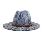 High Quality Bulk Sale Custom Wide Brim Leopard Felt Fedora Hat Cheetah Print - Image 33
