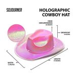 CCW-9902 Pink White Women Wool Cowboy Hat With Lights Light up Holographic Led Flashing Hats  Wholesale Western Styles - Image 5
