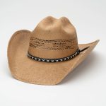 New Beach Bulk Large Designer Hand Woven Women Cowboy Cowgirl Natural Summer Warped Edge Sombrero Cowboy Straw Hat - Image 7