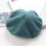 Berets-EA138 2022 Vintage Felt 100% Custom Wool  Embroidery Red Berets Girl Beret Caps for Women - Image 49