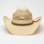 New Beach Bulk Large Designer Hand Woven Women Cowboy Cowgirl Natural Summer Warped Edge Sombrero Cowboy Straw Hat - Image 2