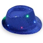 GLG641 Wholesale Merry Christmas Fedora Light up Led  Hat - Image 2