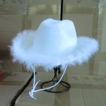 Faux Feather Brim Pink Cowboy Hat Western Cowboy Felt Cowgirl Hat for Halloween Christmas Party Cosplay Costume for Hot Girl - Image 12