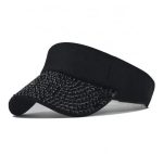 Fashion Bedazzled Bling Visor Cap Hat Adults Embellished With Rhinestone for Outdoor Sports Travel Fishing Daily Use - Image 4