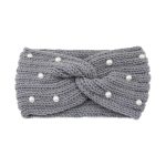 Fashion Pearls Knitted Headband Women Cross Knotted Bands Autumn Winter Ear Warmer Protectors Wide Turban Hair Accessories - Image 15