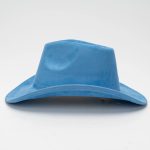 Men Women Solid Color Suede Velvet Trendy Cowboy Hats Vintage Minimalist Jazz Hat Traveling Gentleman Wide Suede Cowboy Hat - Image 4