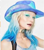 CCW-9902 Pink White Women Wool Cowboy Hat With Lights Light up Holographic Led Flashing Hats  Wholesale Western Styles - Image 2