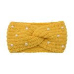 Fashion Pearls Knitted Headband Women Cross Knotted Bands Autumn Winter Ear Warmer Protectors Wide Turban Hair Accessories - Image 14