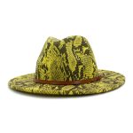 High Quality Bulk Sale Custom Wide Brim Leopard Felt Fedora Hat Cheetah Print - Image 32