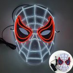 Wholesale Skull Full Face Mask Halloween Cosplay Horror Luminous LED Mask 10 Single Color for Choice Party Glow Mask - Image 17