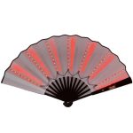 Stock Colorful 13ins Led Hand Fan Folding Light up Bamboo Decorative Rave Fan for Party - Image 3