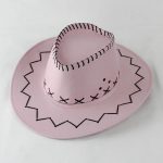 Factory  Unisex Vintage PU Leather Mexican Cowboy Party Hat and Stylish Parties Sunscreen Sun Hathat Western Cowboy Hat - Image 4