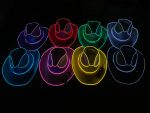 2024 Light up Cowboy Hat Neon LED Cowgirl Hat Sparkly Space Cowboy Hats for Party,Halloween Costume Dress up - Image 2