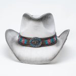 Ombre Red Black Straw Cowboy Hat Floral Embroidery Leather Band Longhorn Concho Western Cowgirl Daily Party Outdoor Fishing - Image 3