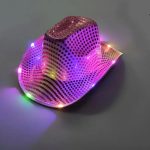 CEN-003 Factory Directly Wholesale LED Flashing Light up Cowboy Hat With Sequins for Party Performance - Image 3