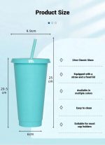 24 16Oz Wholesale Personalized Plastic Water Lightweight Frosted Cold Drink Cup - Image 2