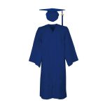 Shiny Fabric University Graduation Cap Gown Tassel College Grad Unisex Uniform Adults With 2024 Year Drop - Image 13