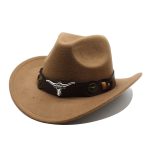 Wholesale Luxury Wide Brim Plain Distressed Designer Felt Western Jazz Men Wool Felt Cowboy Hat With Custom logo - Image 20