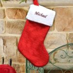 Embroidery Custom Santa Sock Blank Party Decoration Xmas Decor Faux Fur Christmas Stockings - Image 2