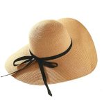 New Simple Foldable Wide Brim Floppy Girls Straw Sun Beach Women Summer Hat Uv Protect Travel Lady Cap Female - Image 3