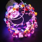 Party Crown Flower Led Light up Hair Hairband Garlands Women Halloween Christmas Glowing Wreath Headband