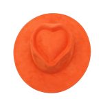 2026 New Fashion Heart Shape Crown Suede Fedora Hats Kids Wide Basic Draw Caps Flat Brim for Girl - Image 6