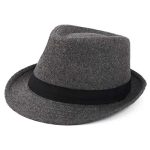 Enanth59 Cotton Short Brim Trilby Fedora Hat Men Women Classic Wool Felt Hat - Image 8