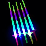 Fake Laser Four-Section Retractable Sword Multi Color Flashing Light Elastic Extensible Led Flash Stick