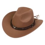 2025 Free Sample Shinehats Luxury Chapeau Femme Western Wide Brim Hat Fedora Wholesale Cowboy Felt Custom Logo Cowboy Hats - Image 40